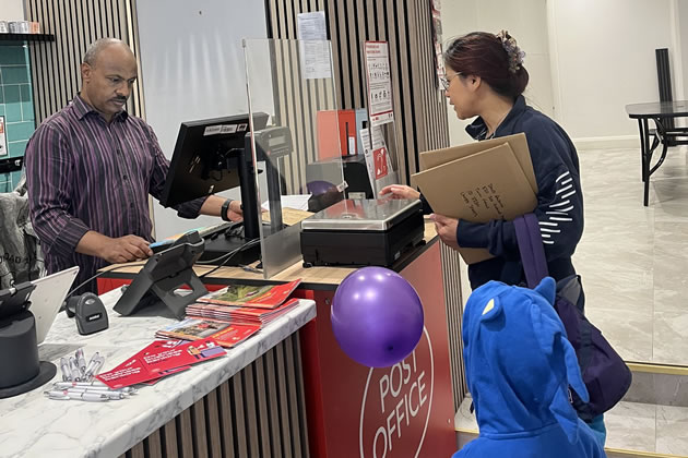 The Post Office counter in the bubble tea cafe