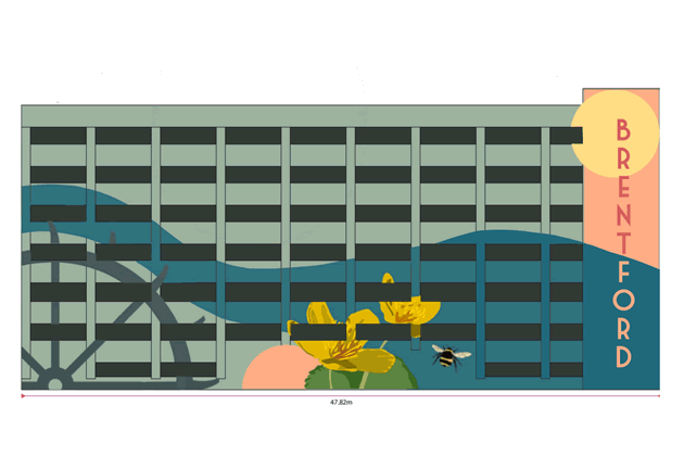 Car park mural design from planning application