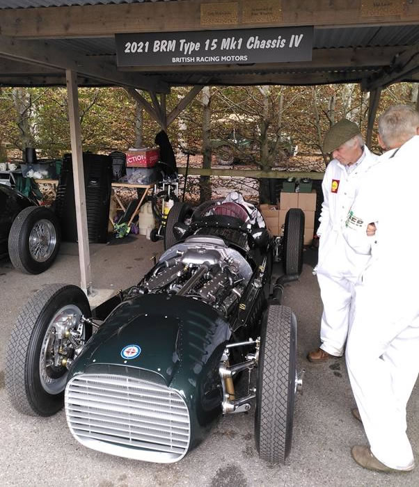 Engineers look at old sports car