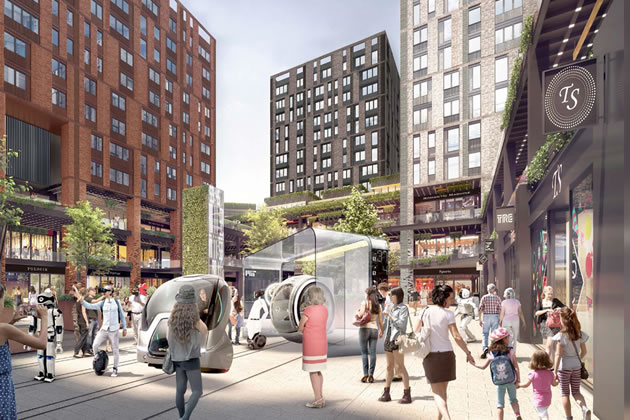 A visualisation of Hudson Square from the developer