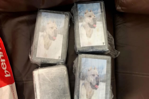 Some of the cocaine seized during the operation in Brentford