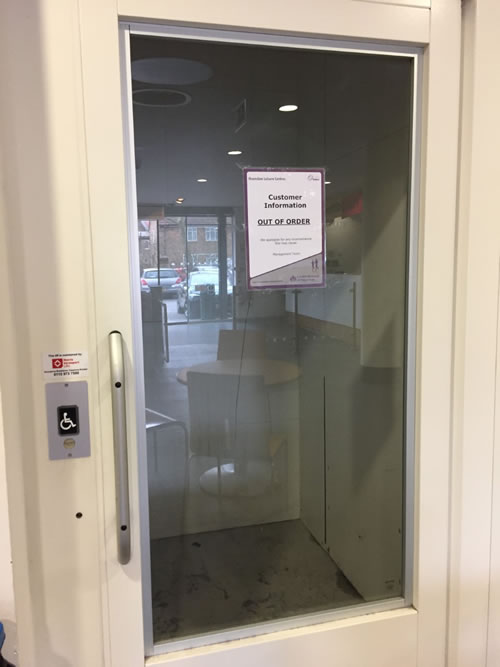 lift at chiswick pool broken