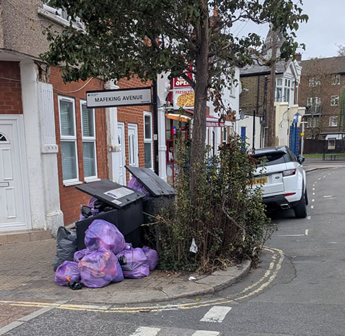 Overflowing bins 