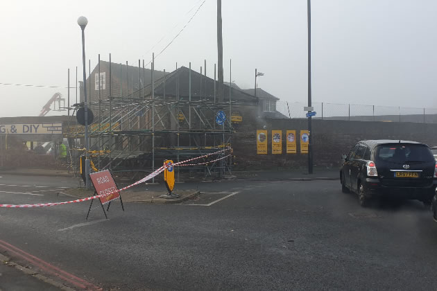 The road closure by the junction with Jersey Road may in place for several days