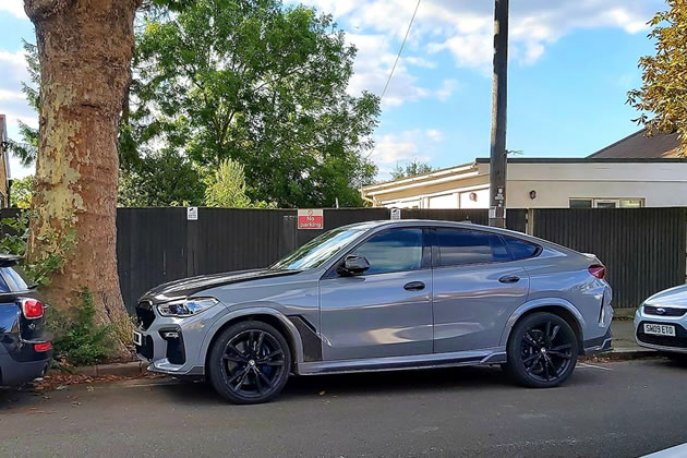 Silver car parked 