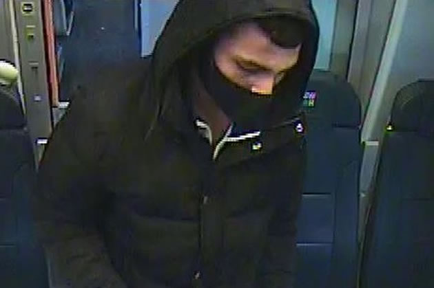 The two men police wish to speak to. Picture: British Transport Police