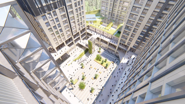 CGI of square