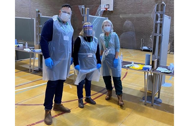 Chiswick School staff are administering the tests