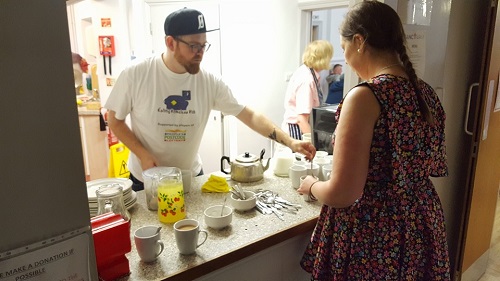 Andrew at the Soup Kitchen