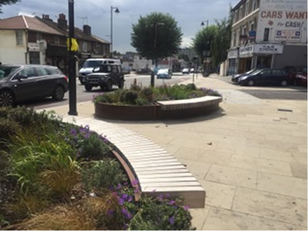New seating area recently installed by Hanwell Clock