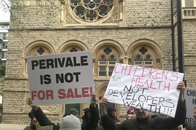 A large number of Medway Village residents turned up to the protest