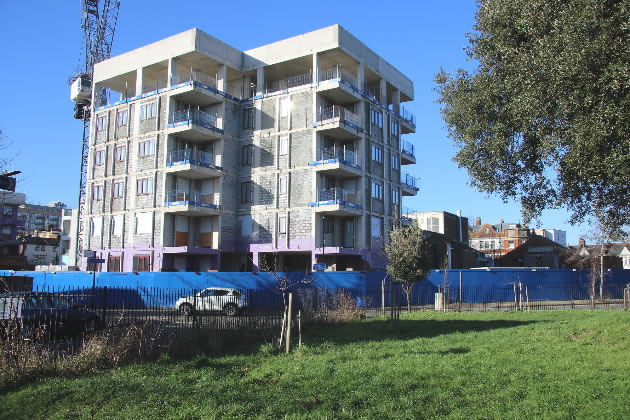 There is a lack of activity at the flats development on Leeland Road
