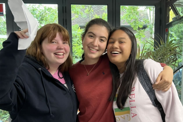 Students at Notting Hill and Ealing High School celebrate A Level success
