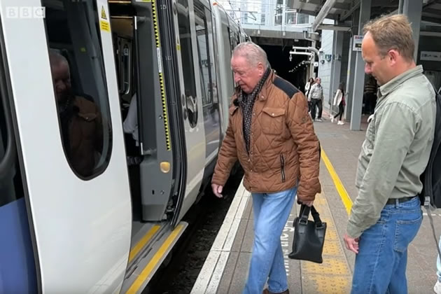 Rolf Kern explains the problem to a BBC reporter