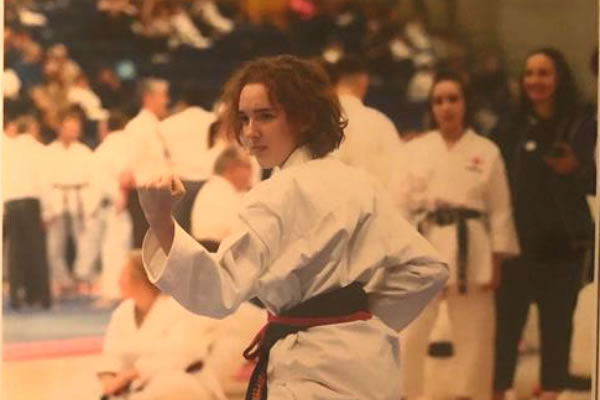 Alina is hoping for selection in the England Shotokan karate squad later this year