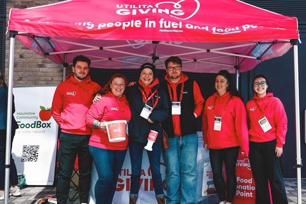 The team helping collect donations on match day. Picture: Brentford FC