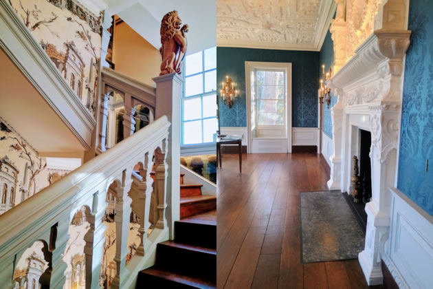 The painstakingly restored interior of Boston Manor House