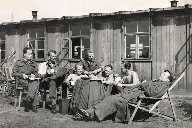 Cast of the Captive Heart on set. Picture: Studio Canal