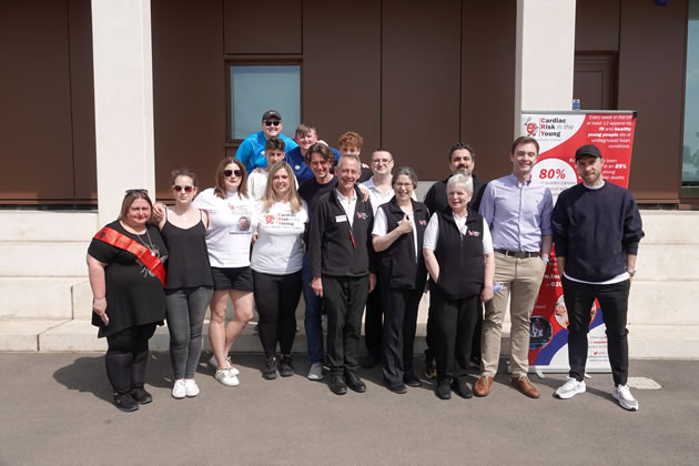 The team supporting the heart screening event at Gunnersbury Park