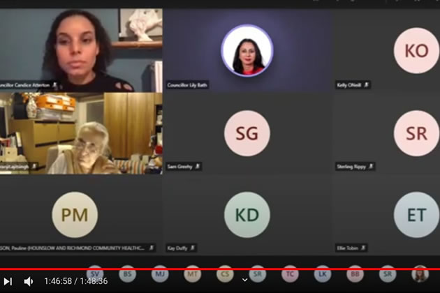 Hounslow's Health and Wellbeing Board meeting live streamed on YouTube