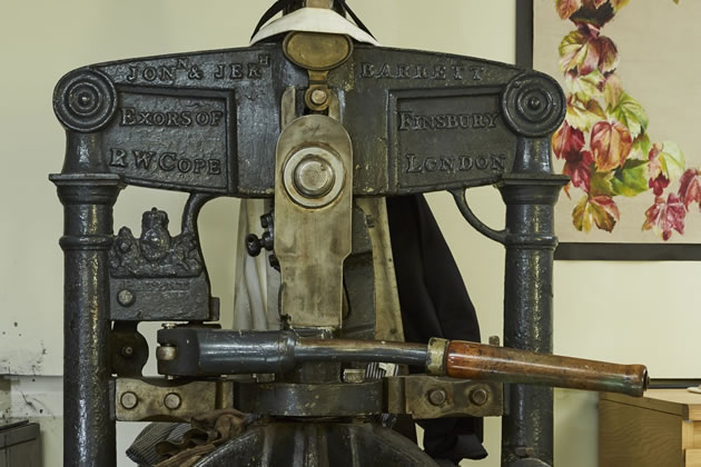 The printing press in Kelmscott House