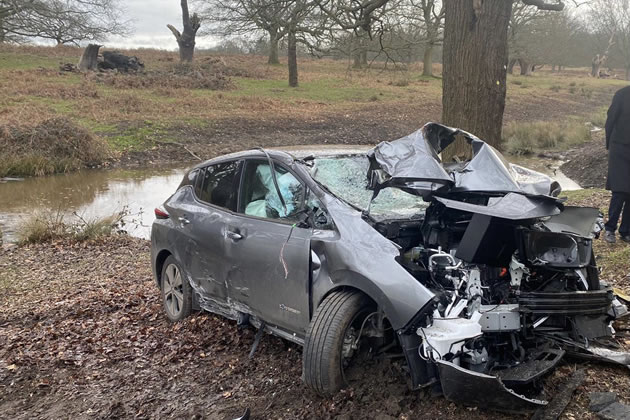 The car involved in the Richmond Park collision