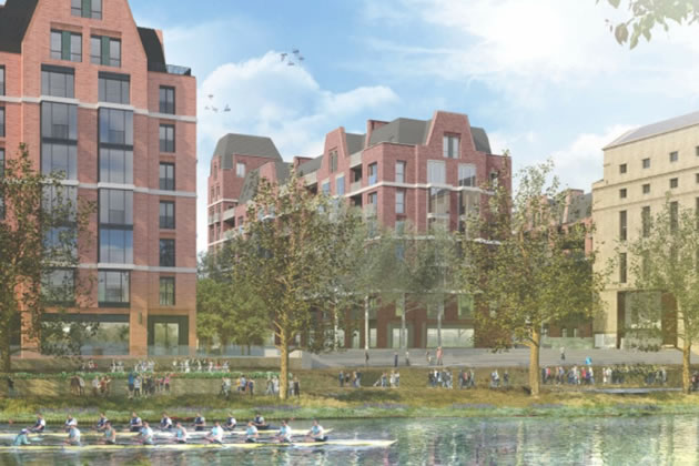 CGI of the revised Stag Brewery scheme from the developer's web site