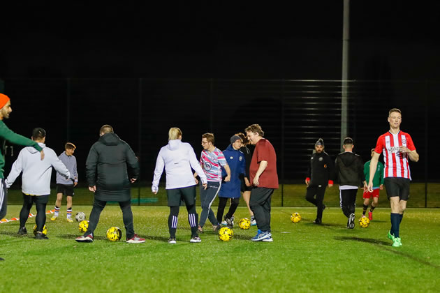 The sessions aim to provide a safe space for all to play football